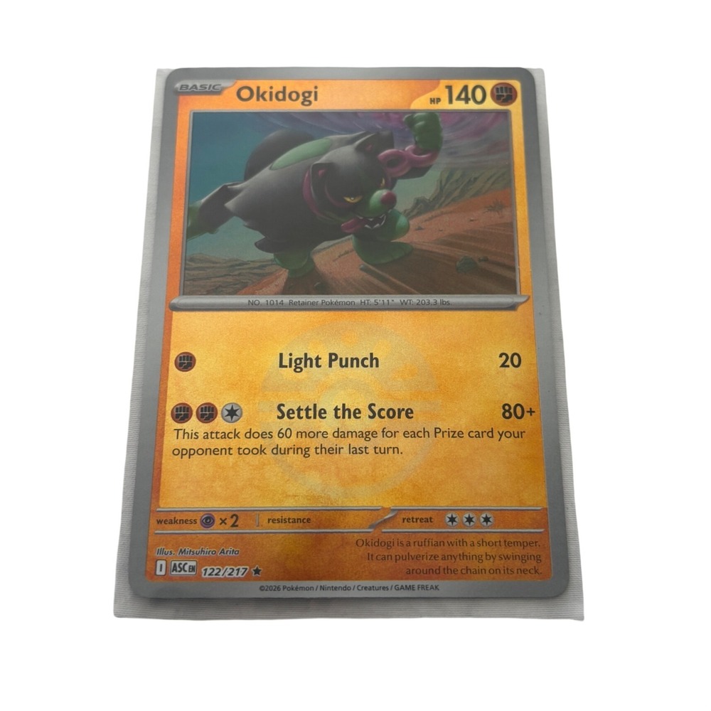 Pokemon Okidogi 122/217 Shrouded Fable Rare Fighting Card Scarlet Violet NM/EX